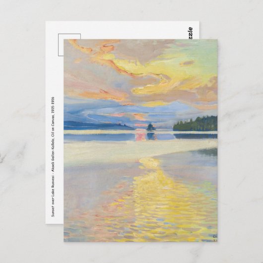 Akseli Gallen-Kallela - Sonnenuntergang über dem S Postkarte (Vorne/Hinten)