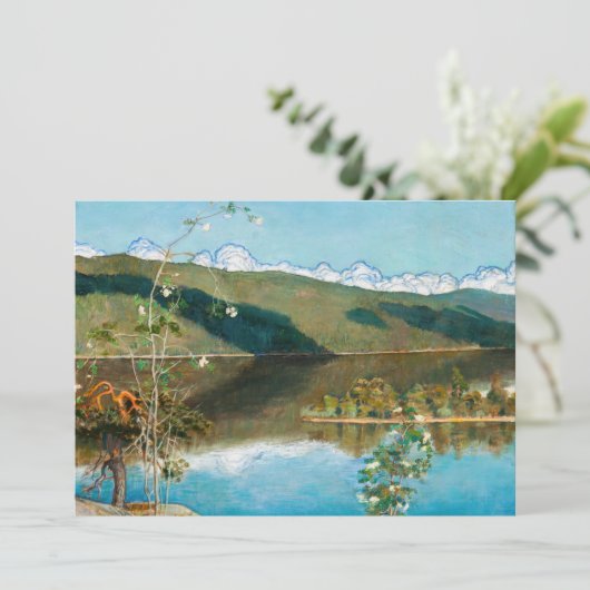 Akseli Gallen-Kallela - Thunderwolken am Horizont Dankeskarte (Stehend Vorderseite)