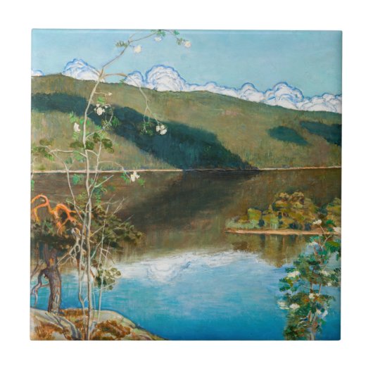 Akseli Gallen-Kallela - Thunderwolken am Horizont Fliese (Vorderseite)