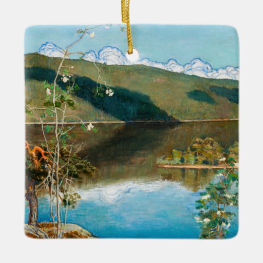 Akseli Gallen-Kallela - Thunderwolken am Horizont Keramikornament (Vorderseite)