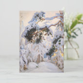 Akseli Gallen-Kallela - Wald im Winter Dankeskarte (Stehend Vorderseite)