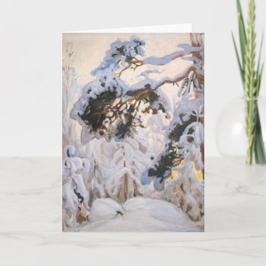 Akseli Gallen-Kallela - Wald im Winter Karte (Vorderseite)
