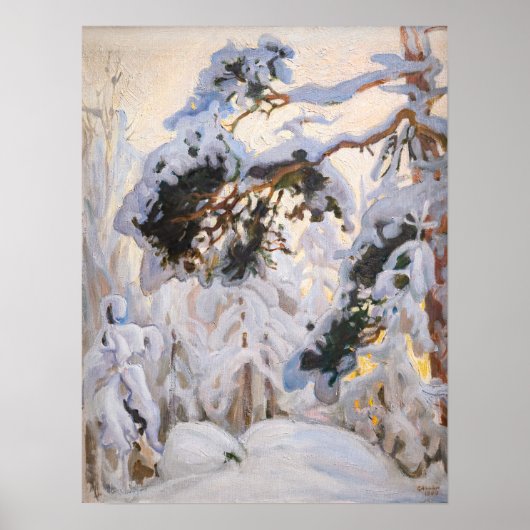 Akseli Gallen-Kallela - Wald im Winter Poster (Vorne)