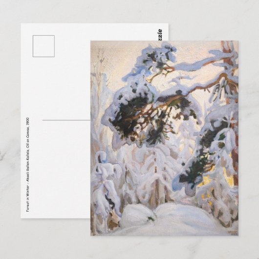 Akseli Gallen-Kallela - Wald im Winter Postkarte (Vorne/Hinten)