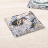 Akseli Gallen-Kallela - Wald im Winter Rechteckiger Pappuntersetzer (angewinkelt)