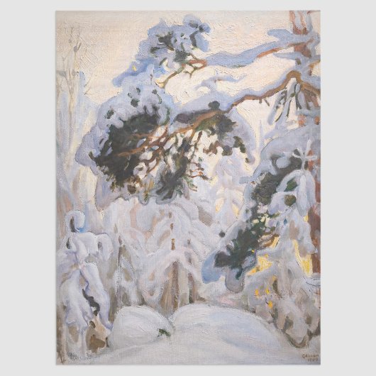 Akseli Gallen-Kallela - Wald im Winter Seidenpapier
