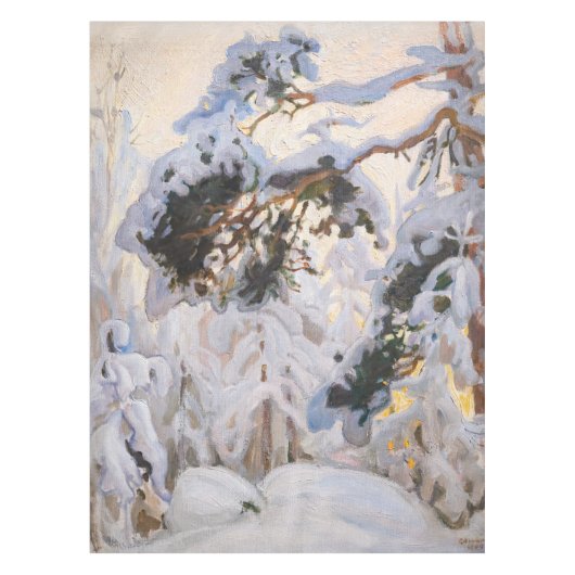 Akseli Gallen-Kallela - Wald im Winter Tischdecke (Vorderseite)
