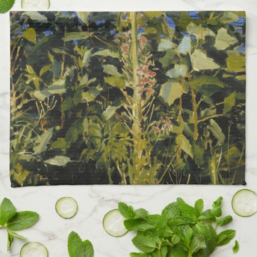 Akseli Gallen-Kallela - Wild Angelica Geschirrtuch (Gefaltet)