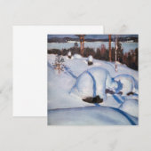 Akseli Gallen-Kallela - Winterlandschaft #1 Dankeskarte (Vorne/Hinten)