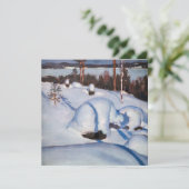 Akseli Gallen-Kallela - Winterlandschaft #1 Dankeskarte (Stehend Vorderseite)