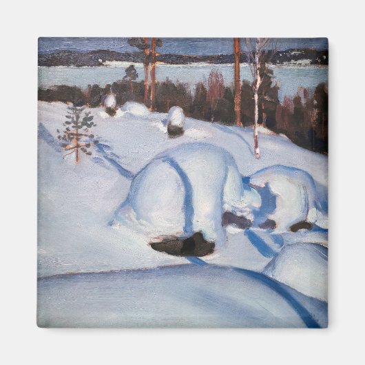 Akseli Gallen-Kallela - Winterlandschaft #1 Magnet (Vorne)