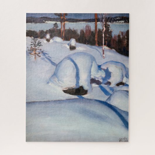 Akseli Gallen-Kallela - Winterlandschaft #1 Puzzle (Vertikal)
