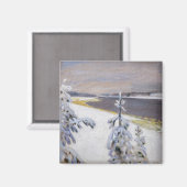 Akseli Gallen-Kallela - Winterlandschaft #2 Magnet (Vorderseite/Rückseite)