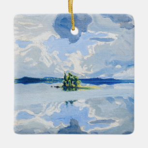 Akseli Gallen-Kallela - Wolken oberhalb eines Sees Keramikornament