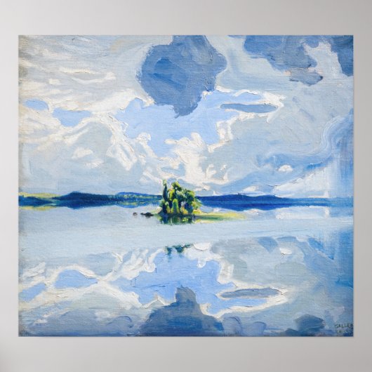 Akseli Gallen-Kallela - Wolken oberhalb eines Sees Poster (Vorne)