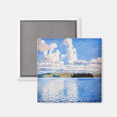 Akseli Gallen-Kallela - Wolkentürme Magnet (Vorderseite/Rückseite)