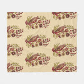 Akstract mughal motif Bunch Muster Hintergrund des Fleecedecke (Vorderseite (Horizontal))