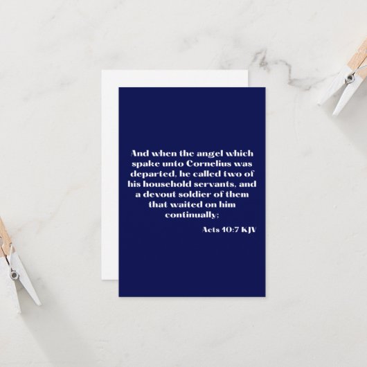Akt 10:7 KJV Bible Scripture Grußkarte Karte (Vorderseite/Rückseite Beispiel)