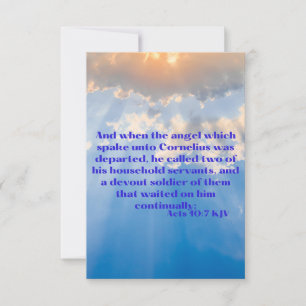 Akt 10:7 KJV Bible Scripture Pic Grußkarte Karte
