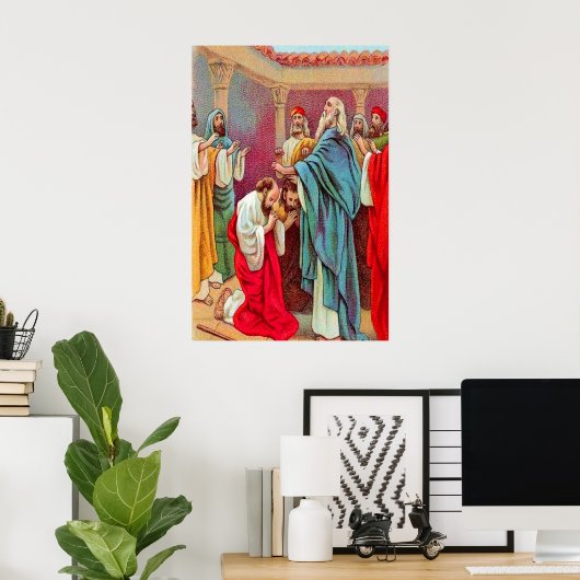 Akt 13:1-3 Barnabas und Saul schickten ein Poster (Heimbüro)