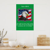 Akt 18:9 mit einem Adler vor einer amerikanischen Poster (Küche)