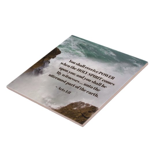 Akt 1:8 Sie erhalten POWER Bibelverse Fliese (Seite)