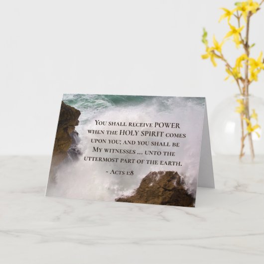 Akt 1:8 Sie erhalten POWER Bibelverse Karte (Gelbe Blume)