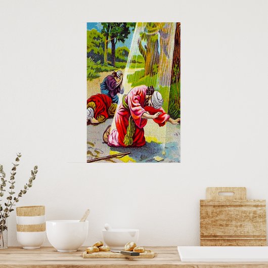 Akt 9:1-7 Saul (Paul) trifft Jesus Poster (Küche)