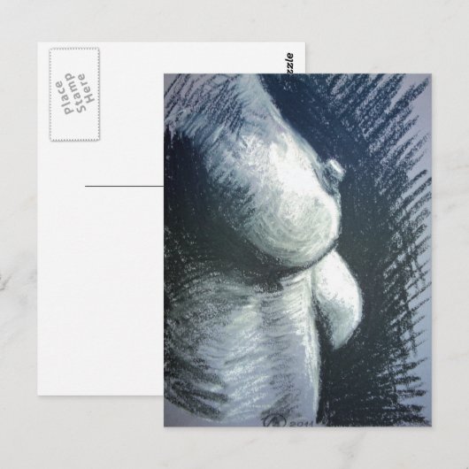 Akt, Frau Postkarte (Vorne/Hinten)