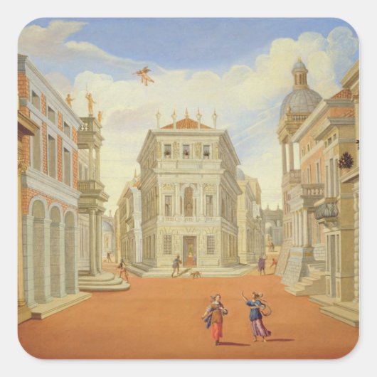 Akt II, Szenen I und VIII Quadratischer Aufkleber (Vorderseite)