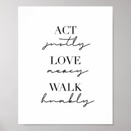 Akt Justy Liebe Mercy Walk Humbly Poster
