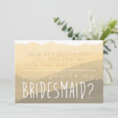Akt Überraschung | Meine Bridesmaid-Karte Einladung (Stehend Vorderseite)