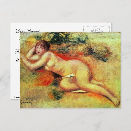 Akt von Pierre-Auguste Renoir (beste Qualität) Postkarte (Vorne/Hinten)