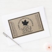 Aktangle Kraft Ahornsirup mit Nutrition Fakten R Rechteckiger Aufkleber (Umschlag)