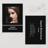 Akteure und Modelle Moderne Minimalistische Visite Visitenkarte (Vorne/Hinten)