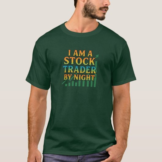 Aktienhändler bei Nacht T-Shirt (Vorderseite)