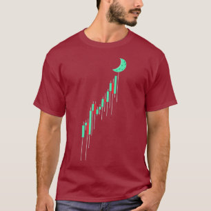 Aktienkarte der Krypto-Krypto-Börse auf dem Mond T-Shirt