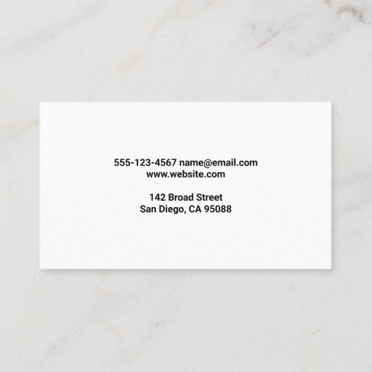 Aktienkarte | Finanzielles Logo Visitenkarte (Rückseite)