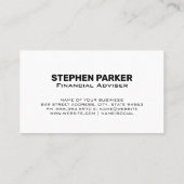 Aktienkarte | Grafik | Finanzen Visitenkarte (Rückseite)