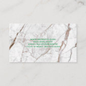 Aktienkarte | Weißer Marmor Visitenkarte (Rückseite)