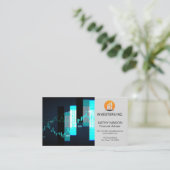 Aktienkurs | Finance Logo Visitenkarte (Stehend Vorderseite)