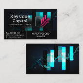 Aktienkurs | Finanzdiagramm-Logo Visitenkarte (Vorne/Hinten)