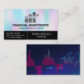 Aktienkurs | Finanzielles Logo Visitenkarte (Vorne/Hinten)