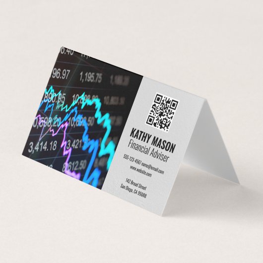 Aktienkurs | QR-Code Visitenkarten (Vorderseite)