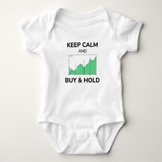 Aktienkurse Behalte "Calm Buy and Hold Chart" Baby Strampler (Vorderseite)