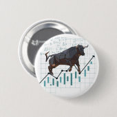 Aktienmarkt-Hausse-Trend Button (Vorne & Hinten)