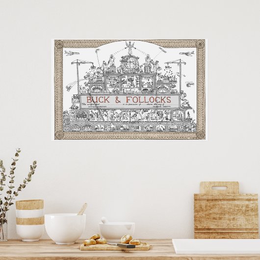 Aktienzertifikat von tim hunkin poster (Küche)