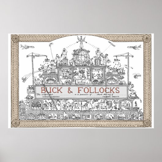 Aktienzertifikat von tim hunkin poster (Vorne)