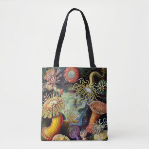 Aktiniae von Ernst Haecke Tote Bag Tasche