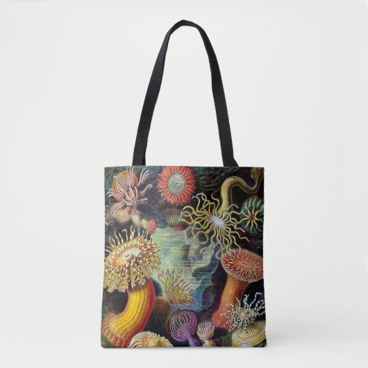 Aktiniae von Ernst Haecke Tote Bag Tasche (Vorderseite)